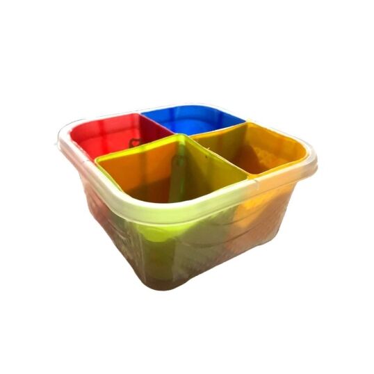 4 Division Spice Jar With 4 Spoons