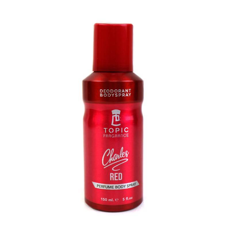 Topic Fragrance Perfumed Body Spray Charles Red 150ml