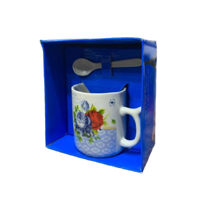 Ceramic Coffee Mug With Spoon