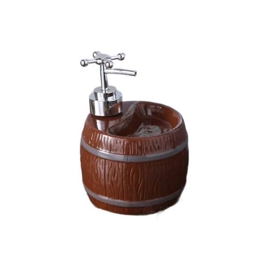 Brown Ceramic Soap Dispenser by DilZan Studio