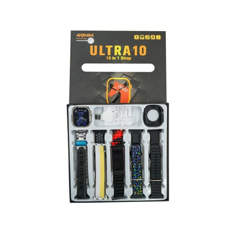 Ultra 10 Smart Watch 2.01" (10 in 1 Strap)