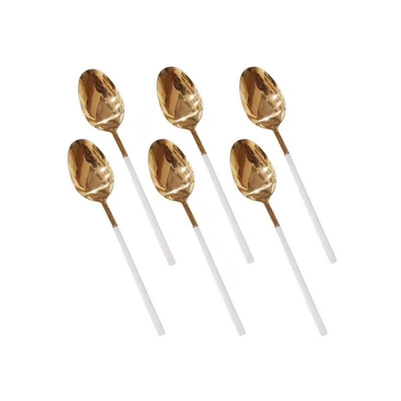 Stainless Steel Table Spoon White & Gold