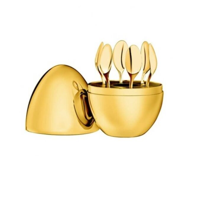 6pcs Spoon Holder Egg Gold