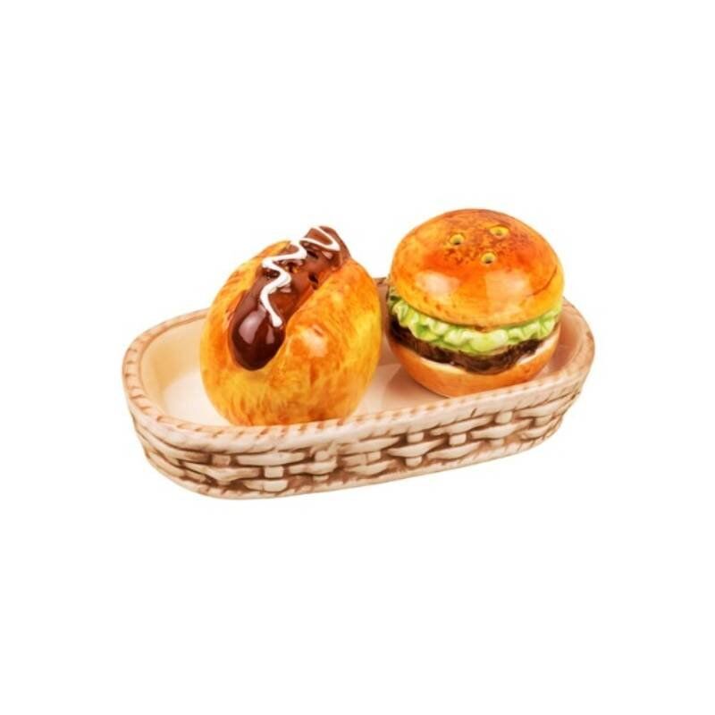 Fast Food Shape Ceramic Salt & pepper